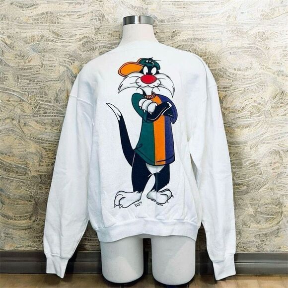Vintage Jerry Leigh Looney Tunes Sylvester Sweatshirt Pullover Graphic - Picture 1 of 9